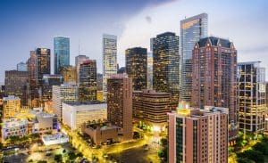 Houston Texas Cityscape Houston, Texas, USA downtown city skyline.
